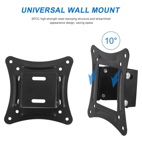 Support Mural Universel pour ÉCran LCD LED 14-27 Pouces Moniteur RéGlable e3607 - Photo 7/8