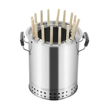 Vertical Compact BBQ Charcoal Grill Outdoor Meat Cooker Portable Charcoal Grill