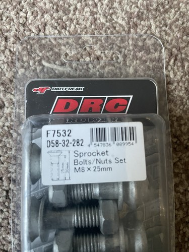 DRC Sprocket nut and bolt set Silver GAS GAS 125 150 250 350 450 - Picture 3 of 3