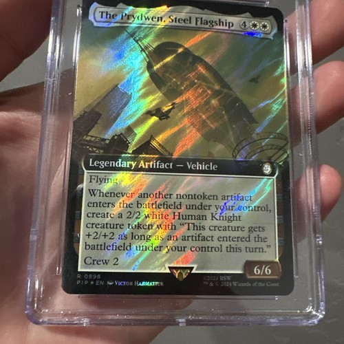 THE PRYDWEN, STEEL FLAGSHIP Fallout Surge Foil MTG Extended Art CGC 10 Pop 2! 🔥 - Picture 2 of 9