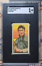 NAP LAJOIE 1914 T213-2 Coupon Cigarettes Type 2 SGC 1 Cleveland Indians HOF