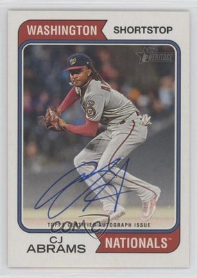 2023 Topps Heritage High Number Real One Auto CJ Abrams #ROA-CA Auto 2g8
