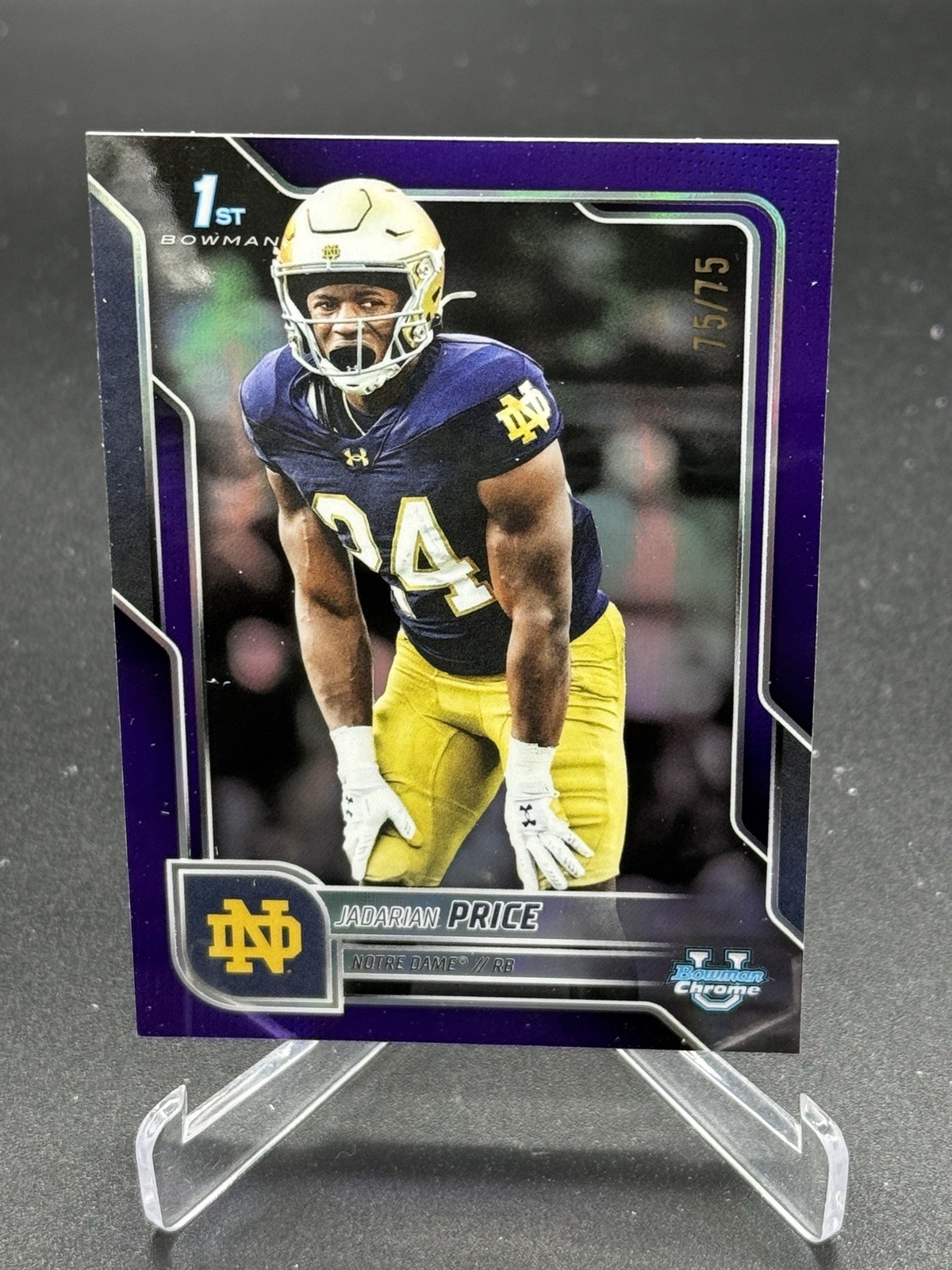 2025 Bowman Chrome U Jadarian Price 75/75 purple refractor bowman 1st