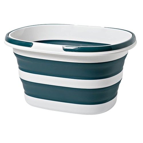 Outdoor Camping Plastic Foldable Ice Bucket Water Bucket, Portable Cleaning T...