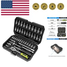 Multi-Function 46-Piece Socket Ratchet Set - ...