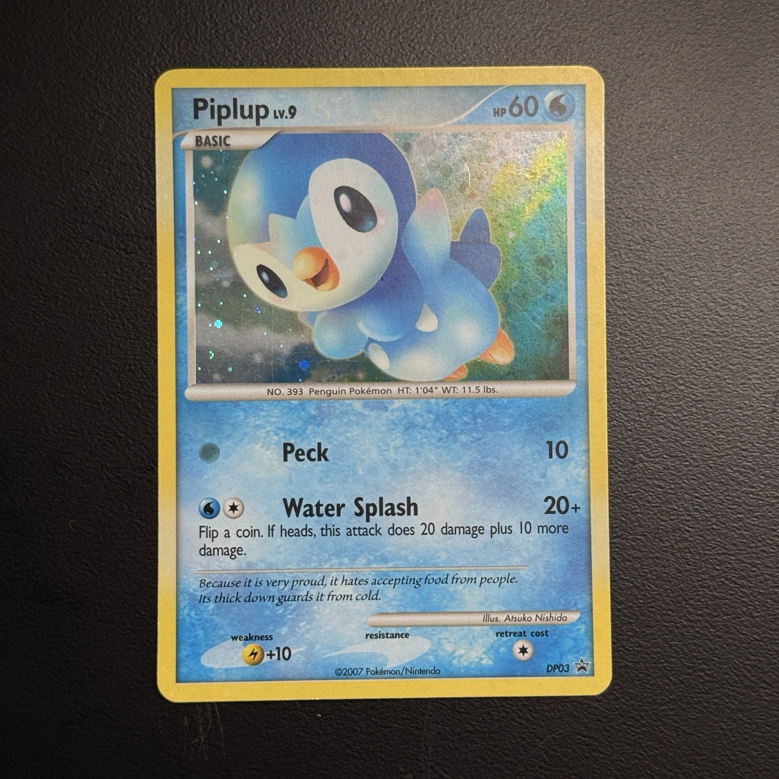 POKEMON Piplup DP03 Diamond and Pearl Holo NM