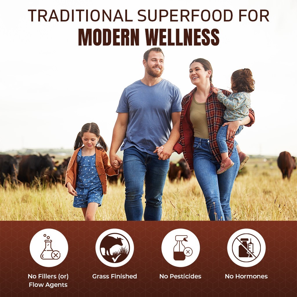 Vitamatic Grass-Fed Beef Trachea with Liver 180 Capsules – Freeze-Dried, Non-GMO