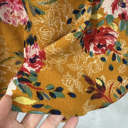 Fig & Flower Mustard Yellow Floral Boho Tunic Popover Top Womens Size 1X - Picture 8 of 10