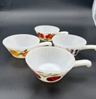 Vtg Anchor Hocking Fire King Gay Fad Fruits-4 Handled Soup/Chili Bowls - MCM