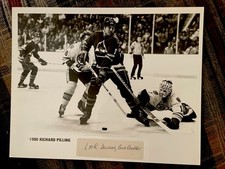 1980 NHL HOCKEY TYPE 1 PHOTO GILLES GILBERT RON DELORME GOALIE MASK AHL OHA WHA