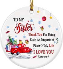 Sister Christmas Ornament 2025, Ornaments for Tree,