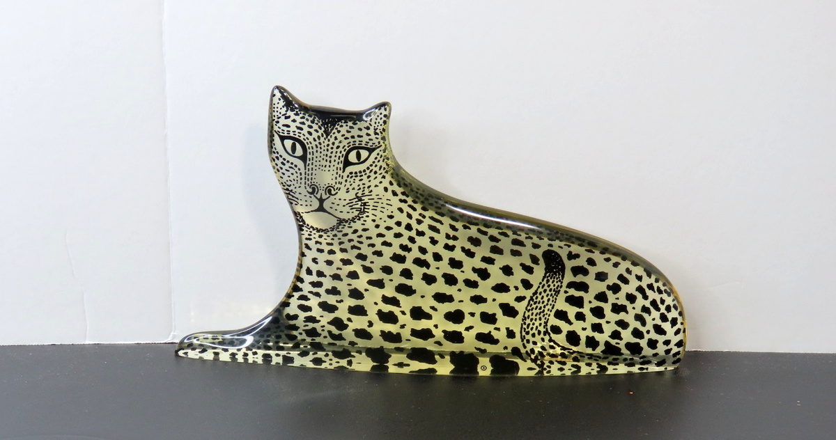 Vintage Abraham Palatnik Lucite Cheetah Leopard Sculpture | eBay