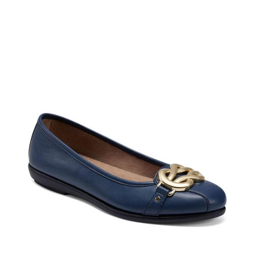 Women's Aerosoles Big Bet Ballet Flats Navy Smooth