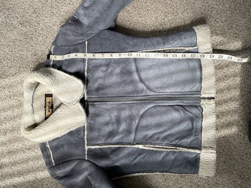 Vintage 00s Bebe Faux Suede Jacket Coat authentic Y2K Xs Small Zip Shearling - Picture 22 of 24