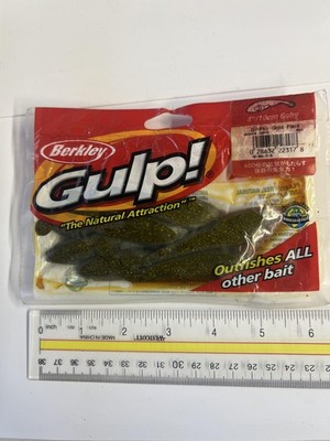Berkley Gulp! 4'' Goby Green Pumpkin Gold 8 Pack Soft Bait Bass Walleye Lure