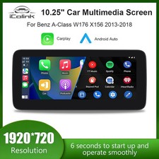10.25in Android Car Stereo CarPlay 4+64GB For Mercedes A/CLA/GLA Class W176 X156