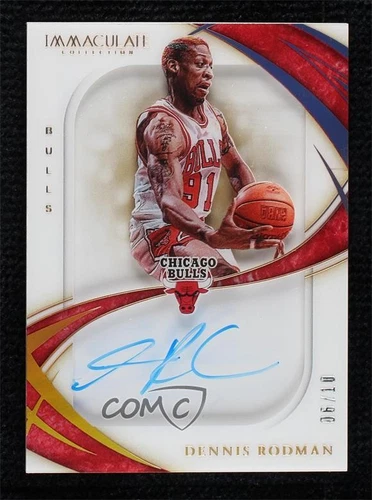 2019-20 Panini Immaculate Shadowbox Signatures Gold /10 Dennis Rodman Auto HOF