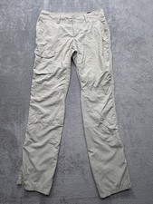 Columbia Omni-Shade Cargo Pants Womens 6 Beige Nylon Hiking Outdoor Travel
