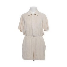 H&M, Jumpsuit, Größe: M, Beige, Baumwolle/Polyester, Einfarbig, Frottee #noQ