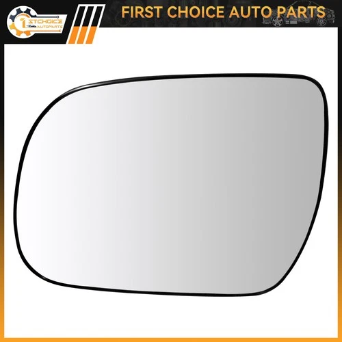 Door Mirror Glass W/Plate Left Side Flat Heated For 2010-2013 Toyota Highlander