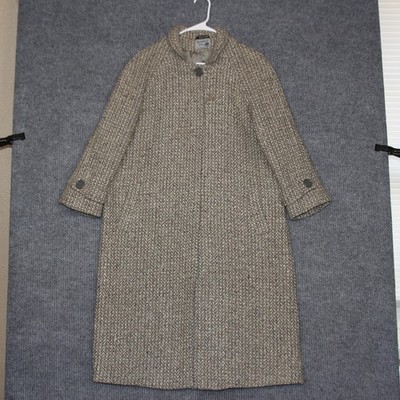 VTG International Scene Coat Blazer Womens 11 12 Pure New Wool Tweed Belted