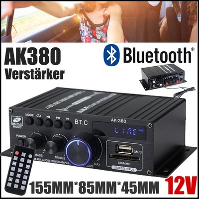 HiFi Verstärker 800W Digital FM USB Stereo Amplifier Bluetooth Vollverstärker DE