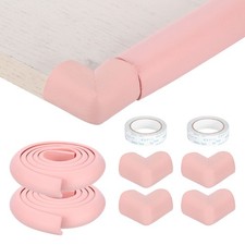 2Pcs 6.5ft x 1.4" Edge Corner Protector with 4 Corners Protectors, Pink