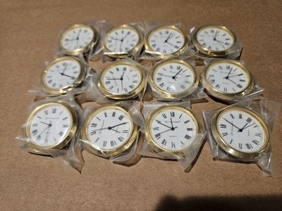 Lot Of 12 Chilmark Mini Quartz Clock Insert, 1.5  Inch 37 mm For Crafts