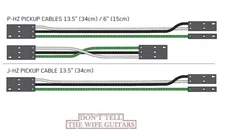 EMG 3-Pin Passive GZR PJ HZ Pickup Cable Set Quick Connect Solderless  2-13" + 6