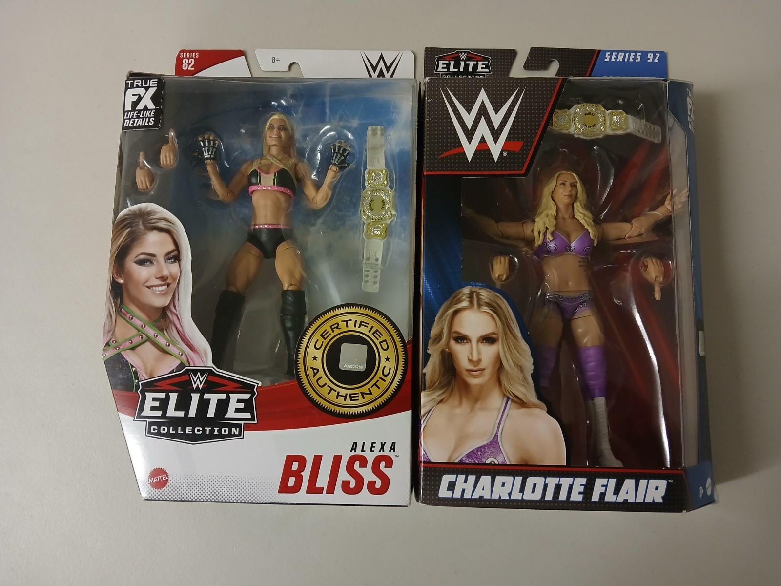 WWE ELITE LOT OF 2 ALEXA BLISS AND CHARLOTTE FLAIR