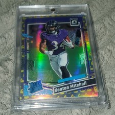 2023 Panini Donruss Optic Flex Prizm Keaton Mitchell #207 /149 Ravens