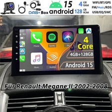 DAB CarPlay GPS NAVI 4+128G Android15 Autoradio Für Renault Megane II 2002-2009