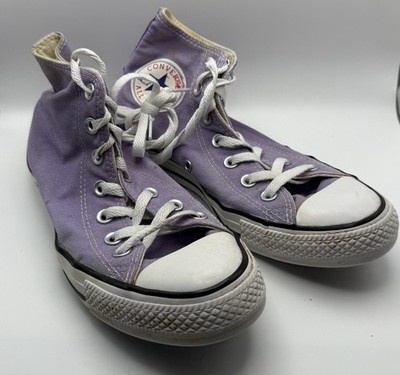 Converse All Star Chuck Taylor Shoes Mens 6 Womens 8 Purple Hi Tops Skate 