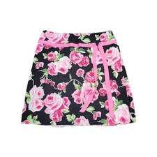 Vintage Y2K Handmade Size M/L Floral 90s Ribbon Trim Mini Skirt Cottage Whimsy