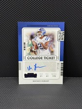 2022 Contenders Draft Mataeo Durant /99 College Ticket RC Auto #CCT-MDU Duke
