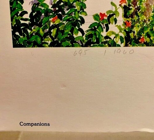 Anne Miller Art Print Signed Companions 1994 Numbered Caribbean Boho Cottage VTG - Picture 7 of 14