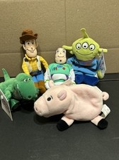Disney Store Mini Bean Bags Woody Buzz Rex Alien Hamm. Toy Story