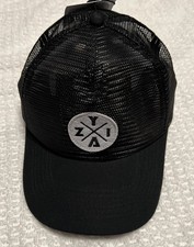 Zyia Active Mesh Trucker Hat Black Light Weight Adjustable SnapBack Patch NWT