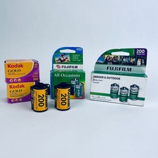 9 Rolls of 35mm Color Camera Film: Fujifilm Kodak 24/36 Exp 200/400 ISO NEW