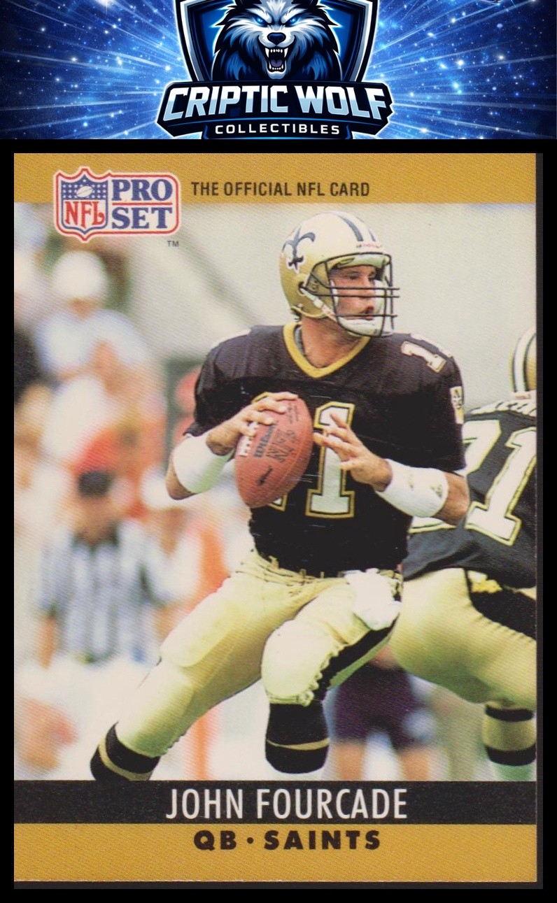 1990 Pro Set FACT Cincinnati #212 John Fourcade New Orleans Saints