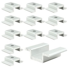 12 Pack Solar Panel Mid Clamp, 1.06 Inch Solar Panel Mounting Bracket Aluminu...