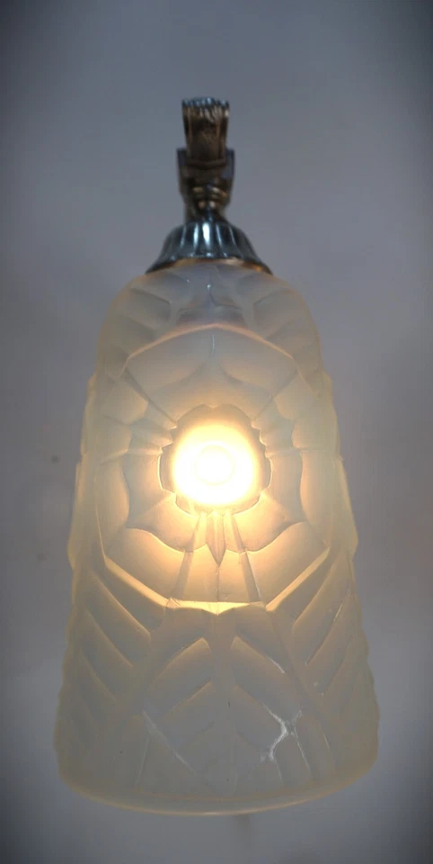 Par de apliques de pared art deco franceses 1930... degue, era Muller Francia Foto 2 de 4