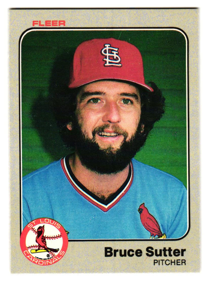 1983 Fleer - Bruce Sutter #24 St. Louis Cardinals Chicago Cubs HOF