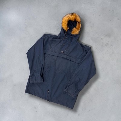 Vintage Norweger Bergsteiger Kittel Anorak Fell Kapuze Navy 70er Herren 52 Large
