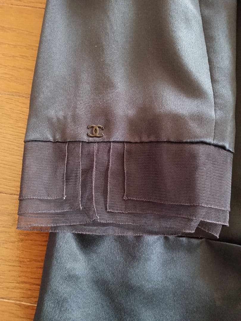Vintage Chanel Gown Jacket Tailored Jacket Outer Women Size 38 Navy Rare image 4