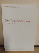 MESSORI-DIRE L'ESPERIENZA ESTETICA