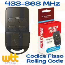 TELECOMANDO ROLLING CODE 433-868Mhz COMPATIBILE CON MOVOO MT4 MT4G MT4V