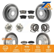 Front Rear Hub Bearing Coated Disc Brake Rotors And Pads Kit (10Pc) For Acura TL