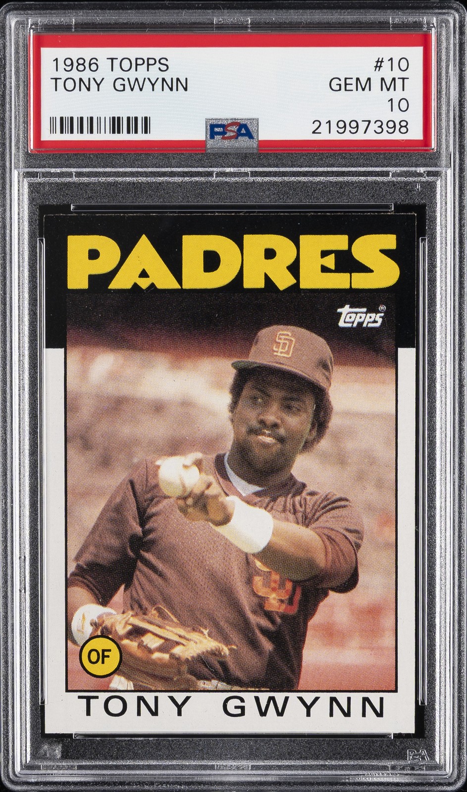 1986 TOPPS #10 TONY GWYNN PSA 10