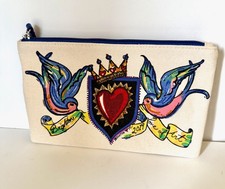 BRIGHTON - 2019 "Love of Art" Canvas Zippered Pouch Cosmetic or Travel - New